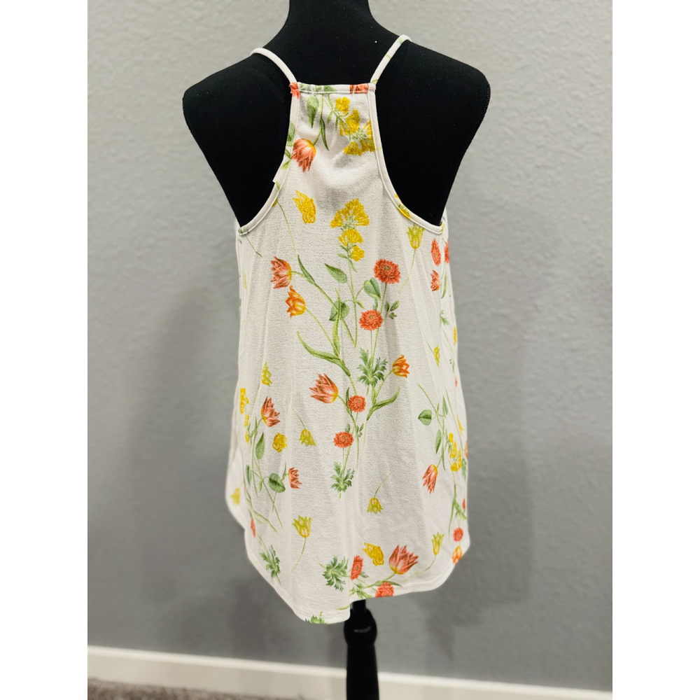 White Birch Floral Spaghetti Strap Tank Top | NWOT | Sz X-Large - Picture 7 of 9